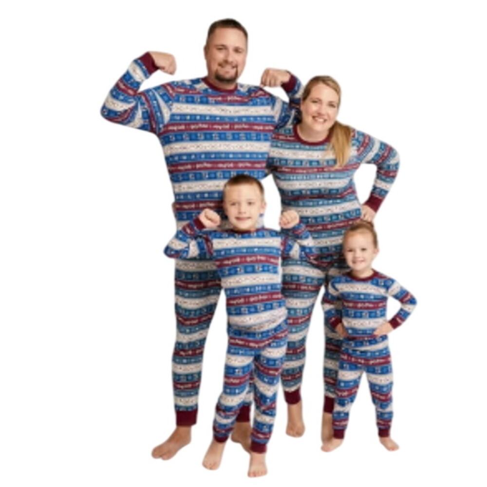 Harry Potter Maroon Blue Print Pajama Set Adult XXL